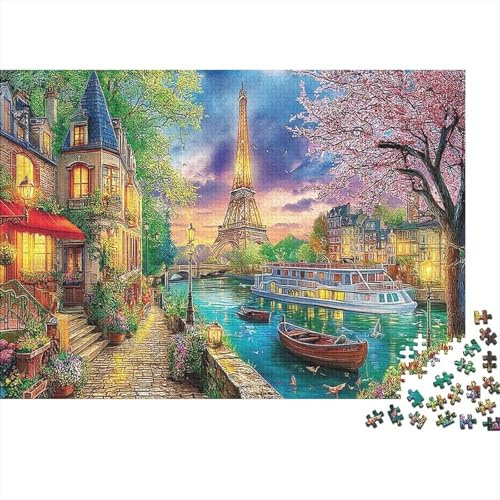 Sternenpferd-Lernspiel, Entspannungsspiel, Weißes Pferd, Zauberwald, Puzzle aus Recyclingkarton für Erwachsene, Wanddekoration und Geschenk, Achtsamkeit, 38 x 26 cm / 1000 Teile
