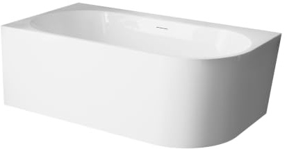Balneo Baignoire en acrylique blanche autoportante moderne 160 x 75 x 58 cm