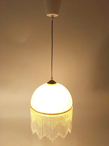Dapo Deckenleuchte Hängelampe Pendelleuchte Weide 1-flammig Landhausstil Leuchte Glasschirm Fassung E27