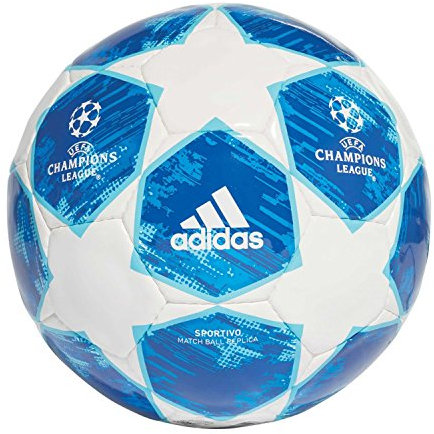 adidas Herren Finale18 Sport Fußball, White/Football Blue/Bright Cyan/Collegiate Royal, 5
