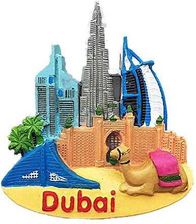 3D-Kühlschrankmagnet Burj Al Arab,Burj Khalifa, Atlantis of Dubai, Dekoration für Zuhause und Küche, Dekoration, magnetischer Aufkleber, Dubai, Kühlschrankmagnet, Reise-Souvenir, Geschenk