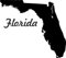 2X Auto Aufkleber Florida US Bundestaat Sticker (ca. 11 cm) konturgeschnitten (weiß)