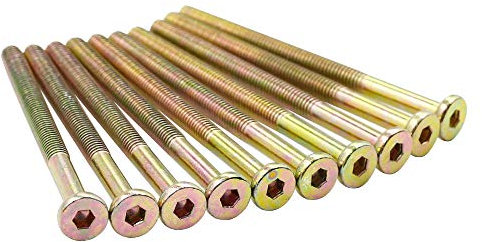 Mecion 10 viti a testa esagonale M6 x 80 mm per mobili, culle, lettini, culle e sedie