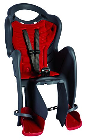 b bellelli Child Rear Bicycle Seat - MR FOX (up to 22 kg) Clamp Version For Pannier Racks and Parcel Carriers, NOT For Cycle Frames (Grey)
