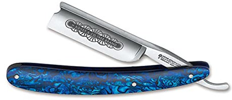 BÖKER Manufaktur Solingen Rasiermesser Blue Shell 7/8 Barber´s Notch