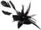 KABELIFE Blume Haarspangen mit Federn Haarschmuck Blume Brosche für Frauen Fest Party Hochzeit (Schwarz)