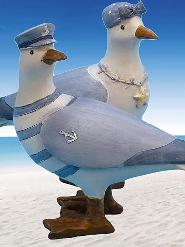 Pommerntraum ® | 2-er Set!!! Dekoration Gartendekoration maritim verliebtes Möwenpaar Möwen Möven Vogel Vögel - witzige Deko