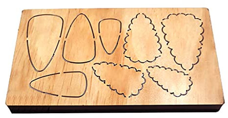 Horquilla de madera troquelado de cuero scrapbook repujado molde, molde de corte DIY cuero artesanía fabricación