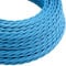 LEDSone 5 Metres Twisted 2 Core Vintage Fabric Braided Light Blue Colour Electric Cable for Lighting