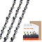 Savior Lot de 3 Chaîne de tronçonneuse Faible Rebond 3/8LP 56 maillons 1,3 mm 40 cm Compatible pour Oregon, Husqvarna, Dolmar, Einhell, Makita et autres