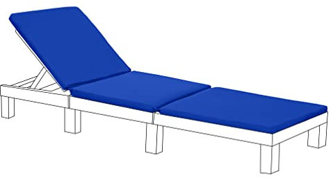 Gardenista Liegenauflage,Auflage für Gartenliege 194 x 66 x 5 cm,Auflagen für Deckchair,Polsterauflage für Sonnenliege Strandliege,Kissen für Liegestuhl Wasserbeständig & Leicht (Blau)