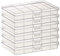 Gebildet 6pcs Plastic Transparent Storage Case Accessory Parts Storage Box for Tiny Bead, Herbs, Pills and Other Small Items