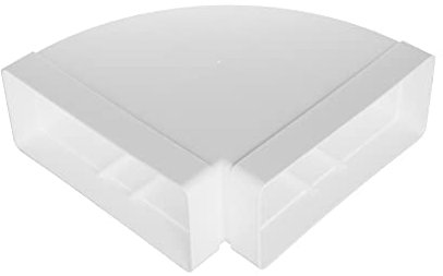 Vent Systems Coude de tuyau rectangulaire horizontal de 220 x 90 mm pour le raccordement des tuyaux. Angle : 90°. Système de ventilation, chauffage, refroidissement.