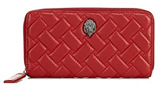 Kurt Geiger London Red Kensington Geldbörse mit umlaufendem Reißverschluss, Rot/Ausflug, einfarbig (Getaway Solids), Mit umlaufendem Reißverschluss