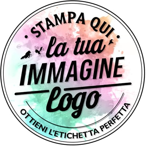 100 Adesivi personalizzati, etichette adesive personalizzate, stampa il tuo logo, la tua immagine, crea i tuoi sticker personalizzati, Etichette Rotonde Diametro 3,2 cm