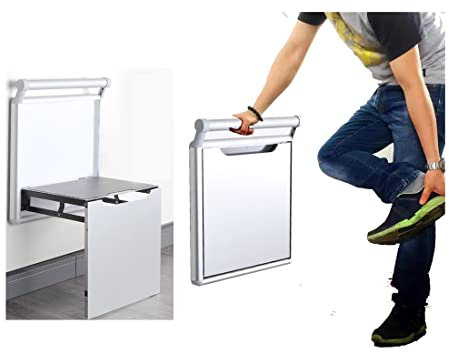 Belastbar bis 350 kg rutschfeste Sitzfläche Wandmontierte Wandklappstuhl Wandhocker Duschklappsitz