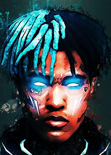 XXXTentacion Poster Dekorative Home Canvas Malerei Drucken Wand Kunst Bild Auf Leinwand Poster Home Dekoration Für Wohnzimmer Kunstwerk Unframed,30x45cm