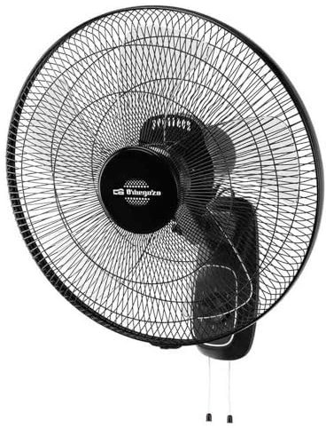 Orbegozo WF 0147 - Ventilador de pared. Potencia: 60W. 5 aspas. Diametro 45 cm. 3 velocidades de ventilación. Función oscilante. Silencioso.