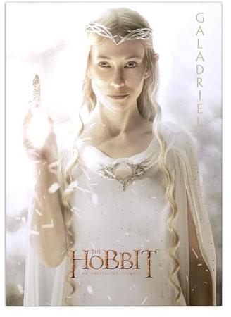 Displate Offiziell Hobbit MetallPoster Magnetische Befestigung Inklusive Lizenziert Bilder Hochwertiges Poster The Hobbit: An Unexpected Journey - H1 Galadriel Portrait Poster 45 cm x 32 cm
