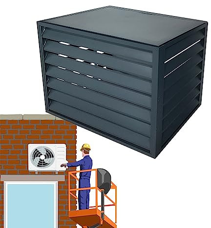 Abdeckung Klimaanlage Außengerät,Aluminium Blumenständer,Sichtschutz Für Den Außenbereich,Schutzgitter Für Klimaanlagen Und Wärmepumpen,Freistehendes Gehäuse Zur Abdeckung Von Müll Oder Ac-einheiten (