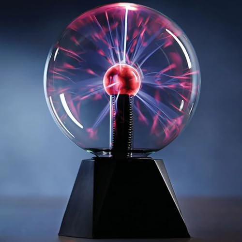niuniaj 6 Zoll Magische Plasmakugel,Plasma Ball,Elektrostatische Kugel,Plasmakugel Kinder,Berührungsempfindliche Plasmakugel Klanglampe Blitzkugel Blitzlicht Plasmalampe für Party Heim Decor
