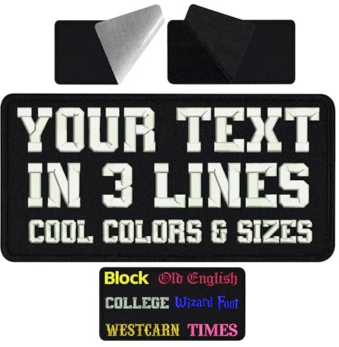 Klettpatch personalisieren | Patch Personalisiert mit Klettverschluss | Aufnäher mit Klett | Namensschilder für Kleidung | Klett Patch selbst gestalten | 100x50mm