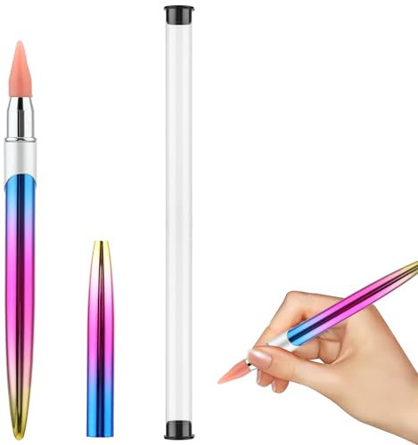 YUXIANLB Nail Rhinestone Picker Dotting Wax Pen, Pointed Gradient Rod Pick Up Applicator, Rhinestone Picker Tool for Pick up Nail Rhinestones Crystals Diamonds