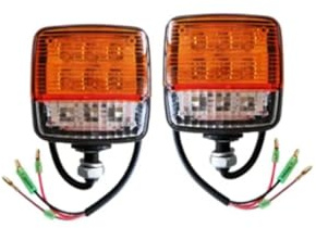 SZYHCASH 2 pezzi LED carrello elevatore luce 12V 24V indicatore di direzione del trattore indicatore di direzione del motociclo ambra bianco lampada di posizione del rimorchio del camion
