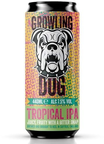 Growling Dog Tropical IPA | 7.5% ABV | Hazy Beer | 440ml, 12