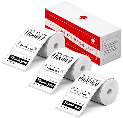 Phomemo 3 Rouleaux Etiquettes M110 Etiquettes Autocollante pour étiquettes thermiques,1.57“x0.78”(40x20mm),adapté à Phomemo M110 M120 M220 M221 M108 M102 M100 M150 M250 M260,320 étiquettes/Rouleau