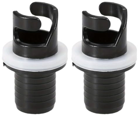 2 PCS Inflatable Boat Valve Hose Adapter Connector, Boat Foot Pump Hose Adapter H-R Valve Adapter Inflatable Valve Inflatable Kayak Pump Hose Adapter Plastic Air Valve