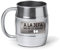 mundohuevo® Jarra de cerveza personalizada acero inoxidable 304 | Regalo original para jefas | A la jefa no se le tocan los huevos | Color plateado aspecto barril | Capacidad 500 ml.