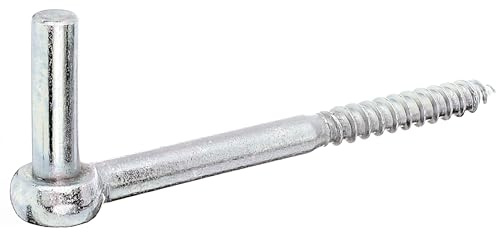 Alberts 844783 Kloben zum Einschrauben | J-Haken, mit angeschnittenem Gewinde | galvanisch verzinkt, Dickschichtschutz | Dornmaß Ø13 mm | Länge 165 mm | 10er Set, Silber