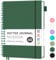 RETTACY Notizbuch A5 Gepunktetes, Bullet Dot Journal, Leichtgewicht Collegeblock, 80 Blatt / 160 Seiten Zum Schreiben, 100gsm, PVC Rinbuch, für Frauen Männer Arbeit Büro, 14.8 x 21cm - Dunkelgrün