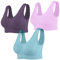 Activewear für Damen Gym Oberteil Damen BH ohne bügel blau BH Minimizer BH transparente träger Racerback U-Ausschnitt Triangel Pull-on BH 80c Sport BH große brüste