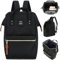 iLogic Jugendschulrucksack Für Jungen Und Mädchen, Laptoptasche, Rucksack Mit Mehreren Fächern Für Schule, Ausflüge Und Arbeit, Bequemer Und Geräumiger Schwarzer Rucksack