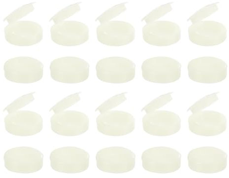 sourcing map 100Pcs Screw Caps, 4.5mm/0.18 ID Screw Snap Covers Washer Flip, PVC Hinged Screw Cover Caps for Covering Screw Heads(Rice Yellow)