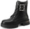 QUEEN HELENA Anfibi Stivaletti Casual Fibbia con Strass Donna X31-72 (Nero, Sistema Taglie Calzature EU, Adulto, Donna, Numero, Media, 39)