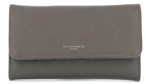 flora & co Portefeuille Femme Rabat Tout-en-Un - Porte-chéquier avec Porte-Cartes et Monnaie 3 en 1 - Compagnon Zippé 3 Volets Grande Capacité Fourre-Tout - Original Mode Tendance - Taupe Foncé