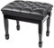 WDCDYQDH Solo-Klavierbank-Keyboardhocker mit Stabiler Konstruktion und eleganten Hufeisenhockerbeinen, 58 x 41 x 48–58 cm, Schwarz, Braun, Mahagoni (Schwarz)