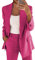 Tailleur-Pantalon-Costumes-Ensemble Tailleurs-Jupes Femme Ensemble Blazer Femme Rose XL