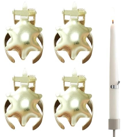 Automatischer Kerzenlöscher, 4 x automatischer Kerzenlöscher-Clip, konischer automatischer Kerzenlöscher, dekorativer Kerzenlöscher-Clip, Set zum Aussetzen von Kerzen