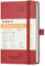 POPRUN Tagesplaner 2025 2026 16 x 10,5 cm, Tageskalender A6 1 Tag 1 Seite (Montag - Sonntag), Terminplaner (Aug.2025-Jul.2026) Softcover mit PU-Leder - Burgunderrot