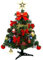 Sapin de Noël Artificiel 30 cm - Mini Arbre de Table Avec Ornements et Décorations