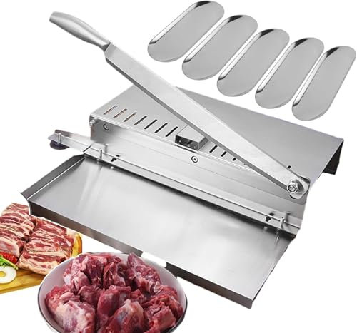DMBBSAPBSH Manual Meat Slicer, Electric Food Slicer, Manual Meat Slicing Machine With Non-Slip Support Feet For Easy Use, Bone Cutting Machine For Chopping & Cutting
