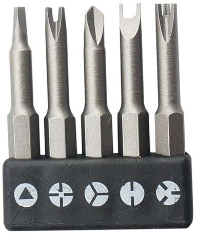 Jeu d'embouts de tournevis, tige à dégagement rapide, 5 embouts de tournevis de forme spéciale, en forme de U, triangle, outil Cro Ss à trois points, pour l'amélioration de la maison