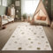Paco Home Kinderteppich Moderner Spielteppich Kinderzimmer 3D-Effekt Naturtöne weicher Flor robust & pflegeleicht Schlingenstruktur Punkt-Motiv Beige Braun Creme, Grösse:160x220 cm