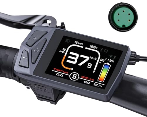 BAFANG eBike Display B02N mit Typ-C-Anschluss für BBS01 BBS02 BBSHD Mittelantriebsmotor 0-9 Pedalunterstützungsstufen eBike Computer E-Bike Bluetooth IPS Farbmessgerät Panel mit automatischer