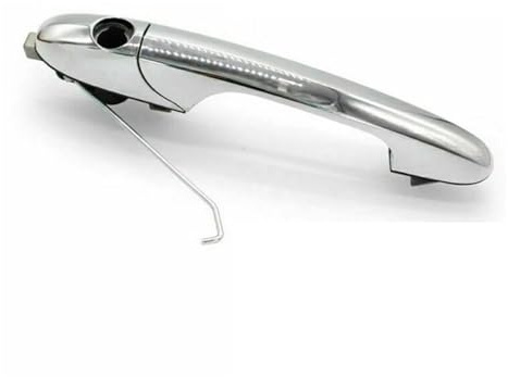 Door Handle Covers Gloss Black For Fiat 500 Passenger Side Chrome Outer Door Handle(Left)
