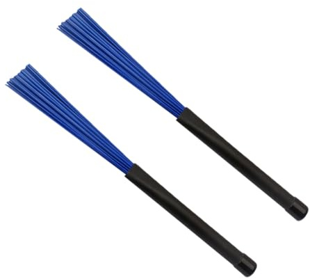 DECORNIJIA 2stücke Nylon Schlagzeugbesen Set mit Drahtbürsten für Percussion-instrumente Leicht und Robust für Drumsets und Jazz-drums